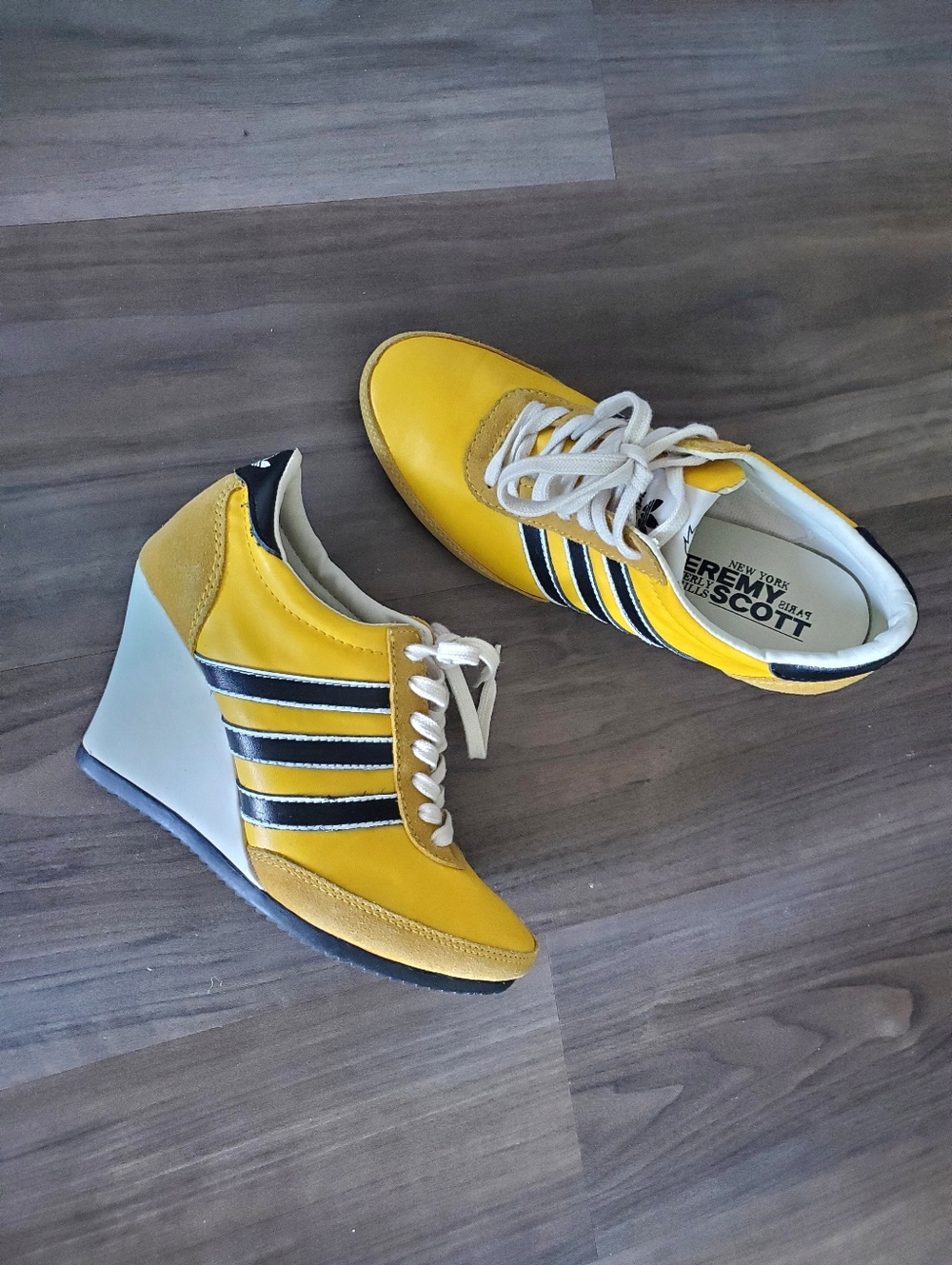 JEREMY SCOTT X ADIDAS Soccer Sneakers Wedged Platforms